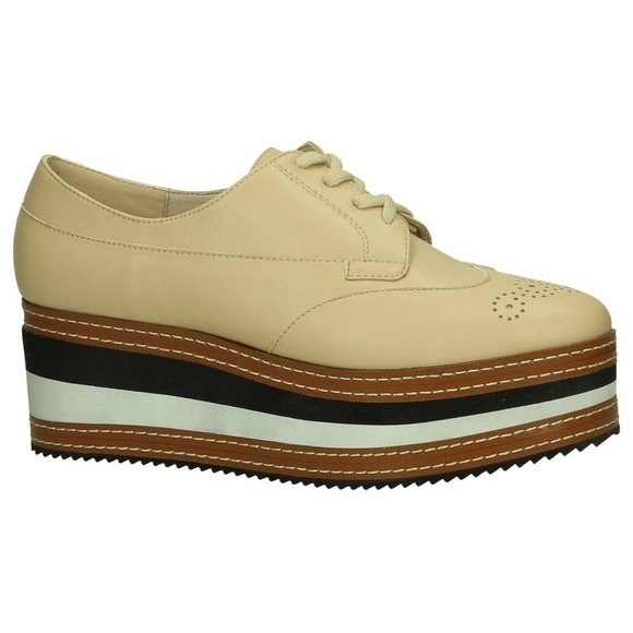 Bibi Lou Sz 41 Lace-up Shoe Oxford with Wedge Heel - Picture 1 of 8